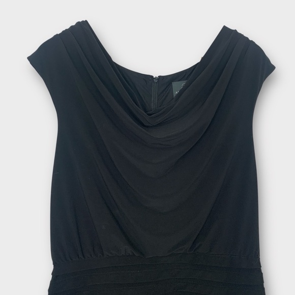 Adrianna Papell Black Cowl Neck Sheath Dress - Picture 5 of 9